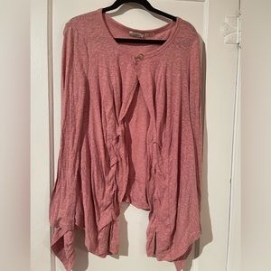 Holding Horses from Anthropologie Pink Ruffle Cardigan